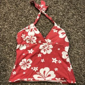 Floral halter top